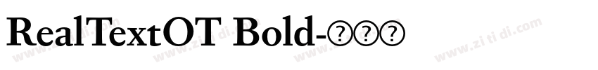 RealTextOT Bold字体转换